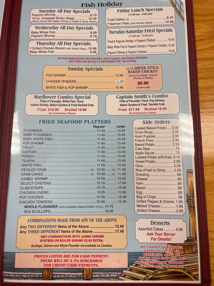 Mayflower Seafood Restaurant Menu - Image 3